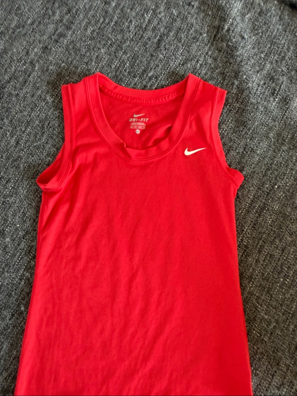 Nike Red Women's Dri-FIT Athletic Tank Top - Picture 14 of 14